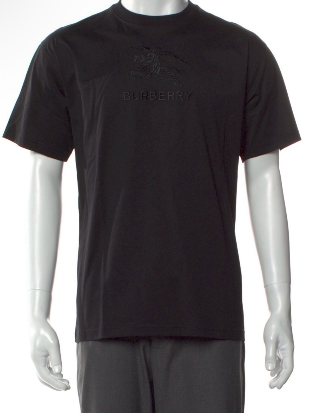 Burberry Black Embossed Logo Short Sleeve Tee